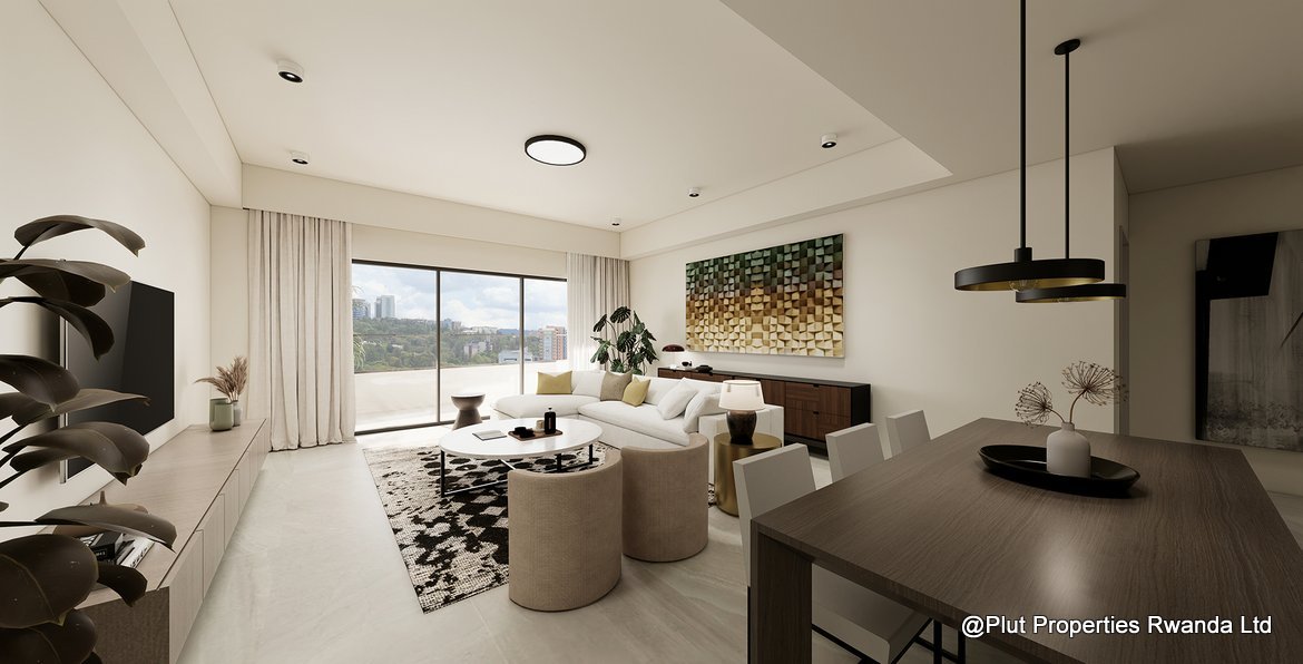 BD 08_apartment-A-livingroom2 The ONE Residence, Kimihurura for Sale