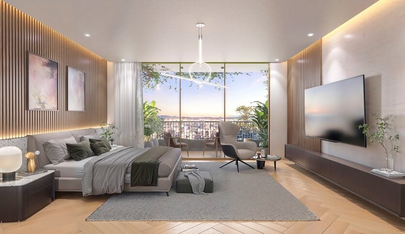 Master-Bedroom-R1-836×484 Bohemian Residences, Luxury Apartments for Sale in Nyarutarama, Kigali