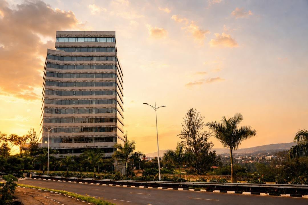 brillian tower night (3) Grade A Office Space for Rent at Brilliant Tower, Kigali CBD