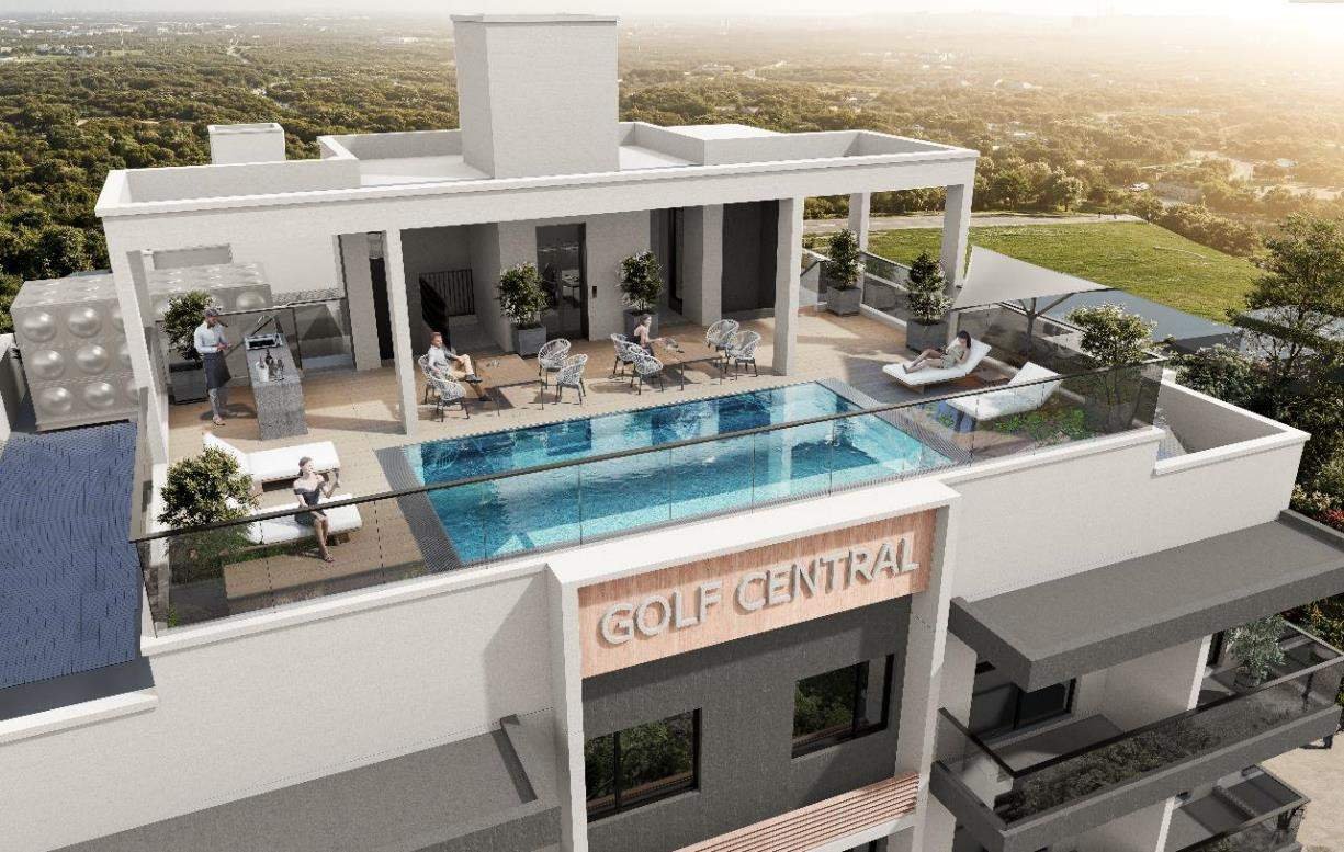 07-rooftop-pool-aerial Golf Central Residences Apartments for Sale in Kigali
